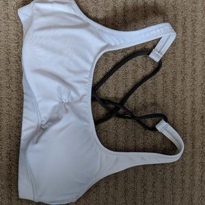 Aerie White Padded Sports Bra